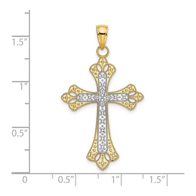 10K Yellow Gold Cross Pendant – view 4