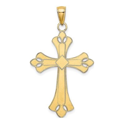10K Yellow Gold Cross Pendant – view 5