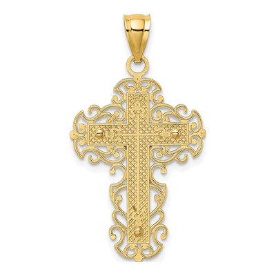 10K Two-Tone Gold Crucifix Charm – view 5