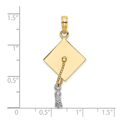 10K Yellow Gold Graduation Cap Charm – view 4