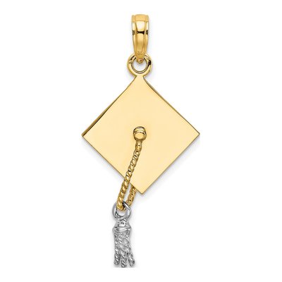 10K Yellow Gold Graduation Cap Charm