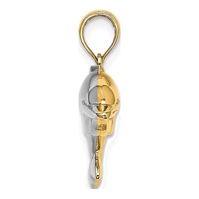 10K Yellow Gold Reversible Dolphin Charm – view 3