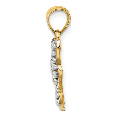 10K Yellow Gold Butterfly Cut-Out Pendant – view 3