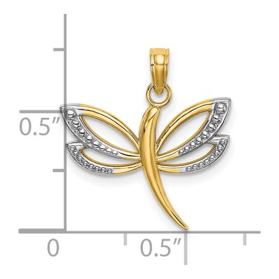 10K Yellow Gold Dragonfly Charm – view 4