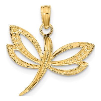 10K Yellow Gold Dragonfly Charm – view 5