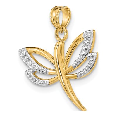10K Yellow Gold Dragonfly Charm – view 6