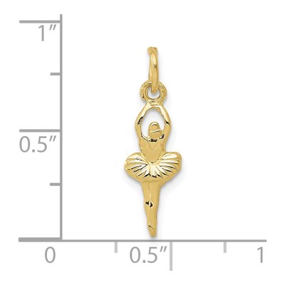 10K Yellow Gold Ballerina Pendant – view 4