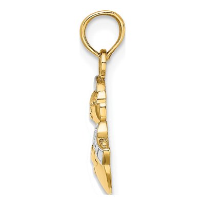 10K Yellow Gold Snowman Pendant – view 3