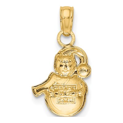 10K Yellow Gold Snowman Pendant – view 5