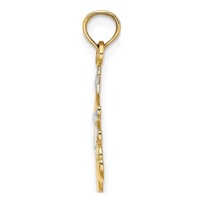 10K Yellow Gold Christmas Tree LOVE Charm – view 3