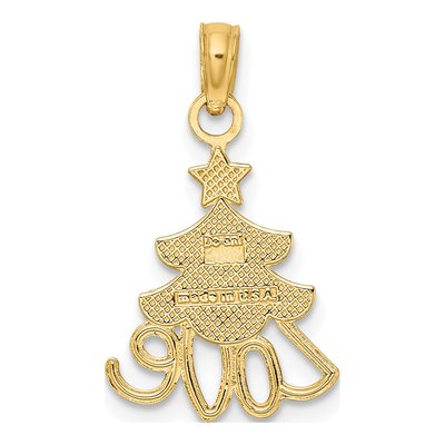 10K Yellow Gold Christmas Tree LOVE Charm – view 5