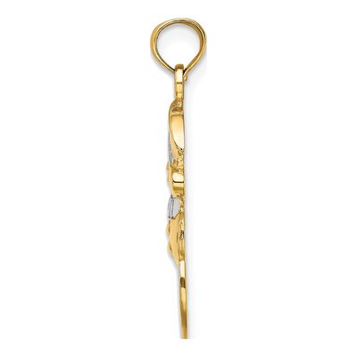 10K Yellow Gold Snowman JOY Pendant – view 3