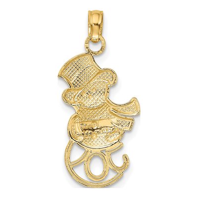 10K Yellow Gold Snowman JOY Pendant – view 5