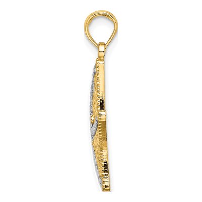 10K Yellow Gold Diamond-Cut Starfish Charm – view 3