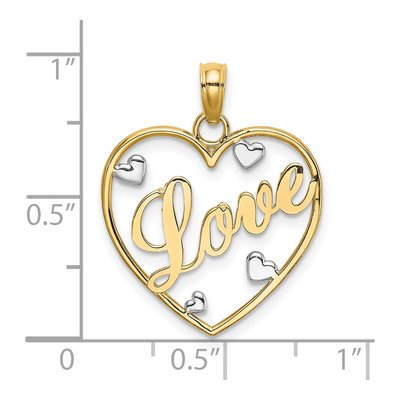 10K Yellow Gold LOVE Pendant – view 3