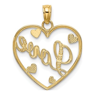 10K Yellow Gold LOVE Pendant – view 4