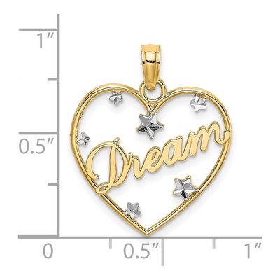 10K Yellow Gold Dream Heart Charm – view 4