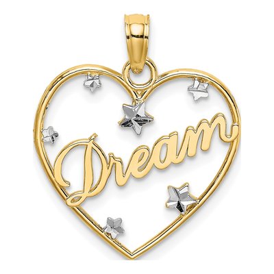 10K Yellow Gold Dream Heart Charm