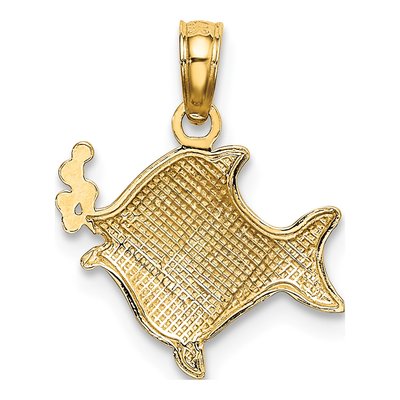 10K Yellow Gold Tropical Fish Charm – view 4