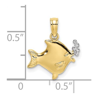 10K Yellow Gold Tropical Fish Charm – view 5