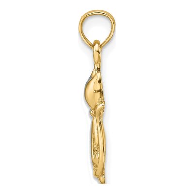 10K Yellow Gold Cat Kitten Pendant – view 3
