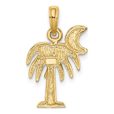 10K Yellow Gold Palm Tree Charm – view 5