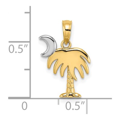 10K Yellow Gold Palm Tree Charm – view 4
