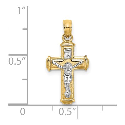10K Yellow Gold Crucifix INRI Pendant – view 4