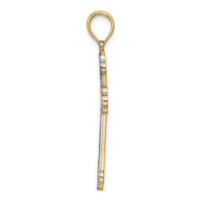 10K Yellow Gold Reversible Cross Charm – view 3
