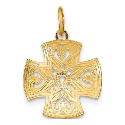 10K Yellow Gold Maltese Cross Charm – view 5