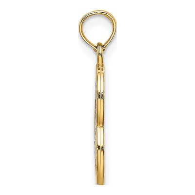 10K Yellow Gold LIVE LOVE Laugh Heart Charm – view 3