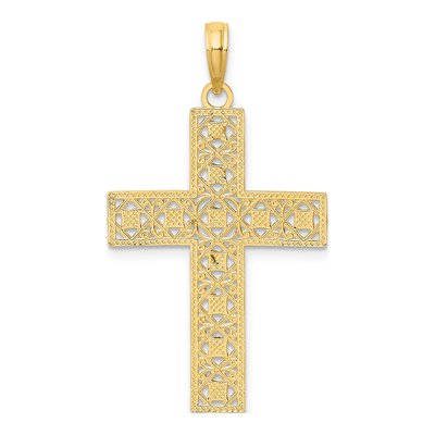 10K Yellow Gold Cross Pendant – view 5