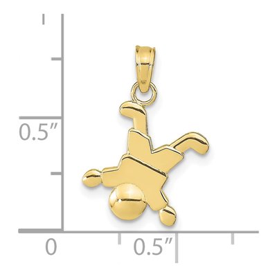 10K Yellow Gold Little Boy Upside Down Pendant – view 4