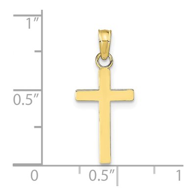 10K Yellow Gold Latin Cross Pendant – view 4