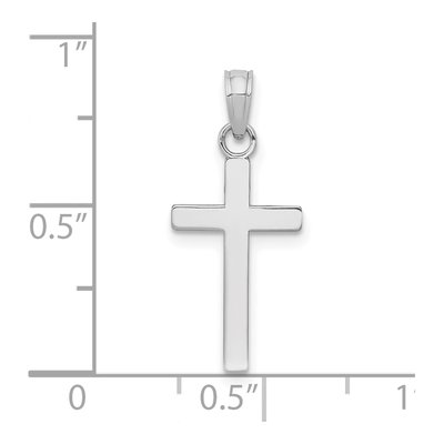 10K White Gold Latin Cross Pendant – view 3