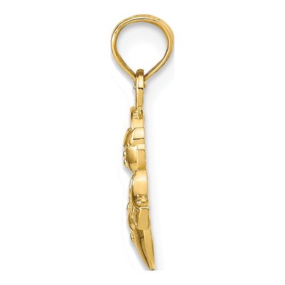 10K Yellow Gold Snowman Pendant – view 3