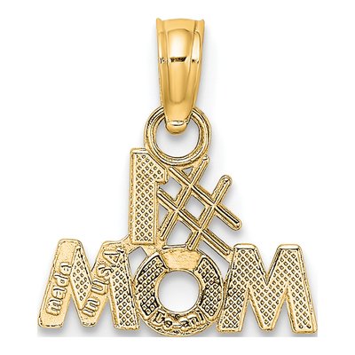 10K Yellow Gold MOM Number 1 Pendant – view 5