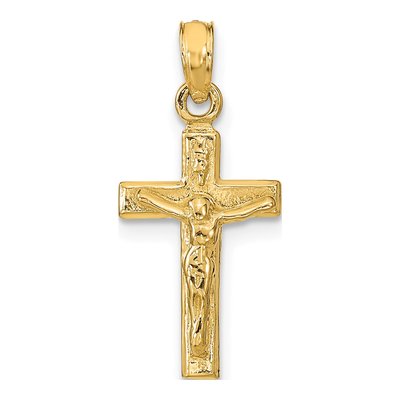 10K Yellow Gold Crucifix Pendant