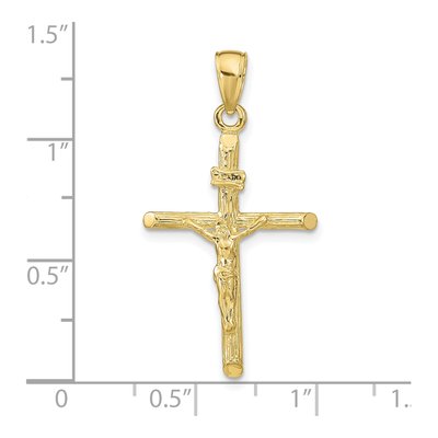 10K Yellow Gold Crucifix Pendant – view 3