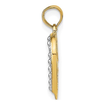 10K Yellow Gold Heart Pendant – view 3