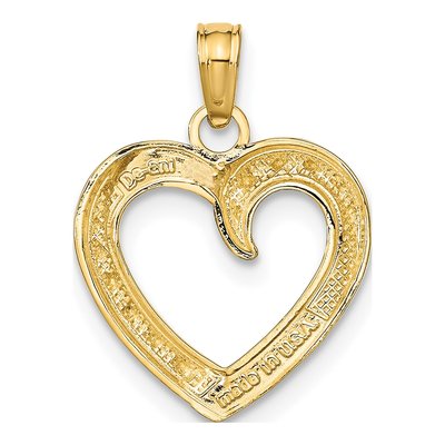 10K Yellow Gold Heart Pendant – view 4