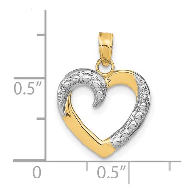 10K Yellow Gold Heart Pendant – view 5