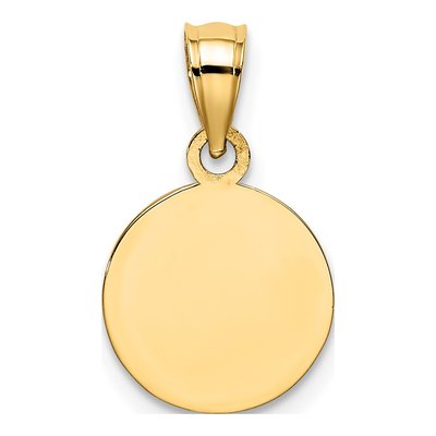 10K Yellow Gold Angel Coin Pendant – view 5