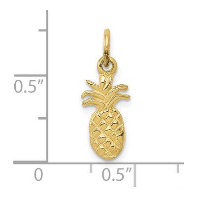 10K Yellow Gold Pineapple Pendant – view 4