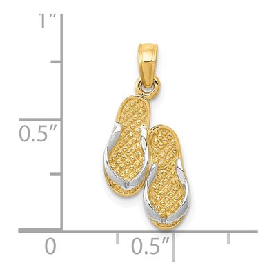 10K Yellow Gold Flip-Flops Pendant – view 4