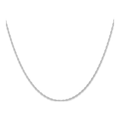 10K White Gold 1.15mm Rope Cable Chain – view 2