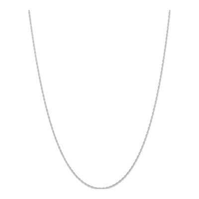 10K White Gold 1.15mm Rope Cable Chain – view 3