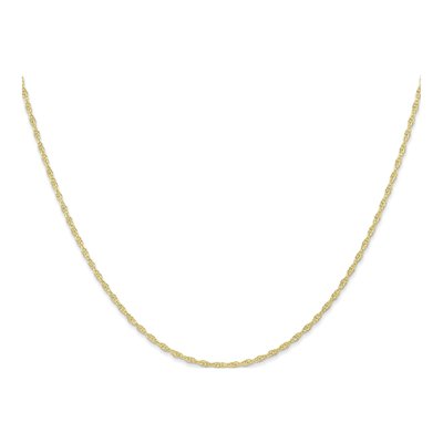 10K Yellow Gold 1.15mm Rope Cable Chain – view 2