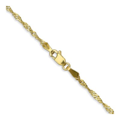 10K Yellow Gold 1.7mm Singapore Chain – view 3