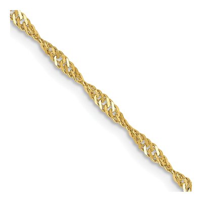 10K Yellow Gold 1.7mm Singapore Chain